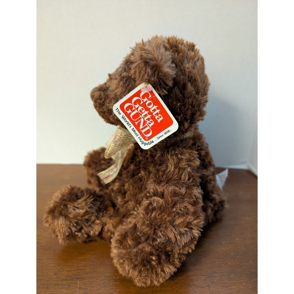 Gund 15130 BROWNIE TEDDY BEAR Plush 11" Soft Brown Stuffed Teddy Bear Toy - Picture 2 of 10